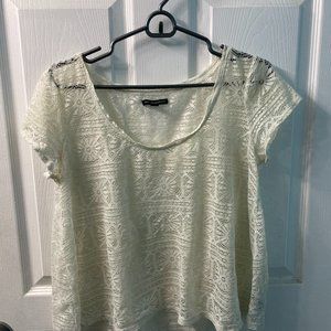 White Lacy Top